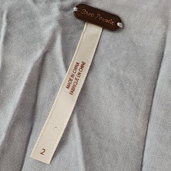 Free People Mountain Laurel Morning Mist Light Blue Intricate Lace Midi Dress - Picture 4 of 6